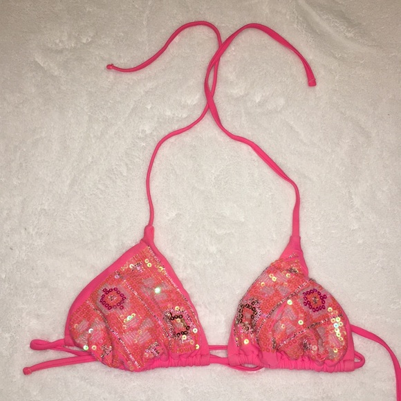 Sparkly Pink Bikini Top (Size Small) - Picture 1 of 2